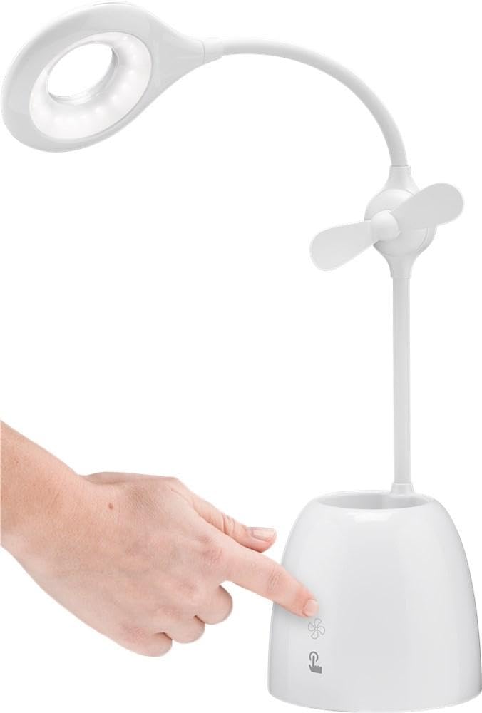 goobay-55495-led-schreibtischleuchte-ventilator-akku-wei image 2