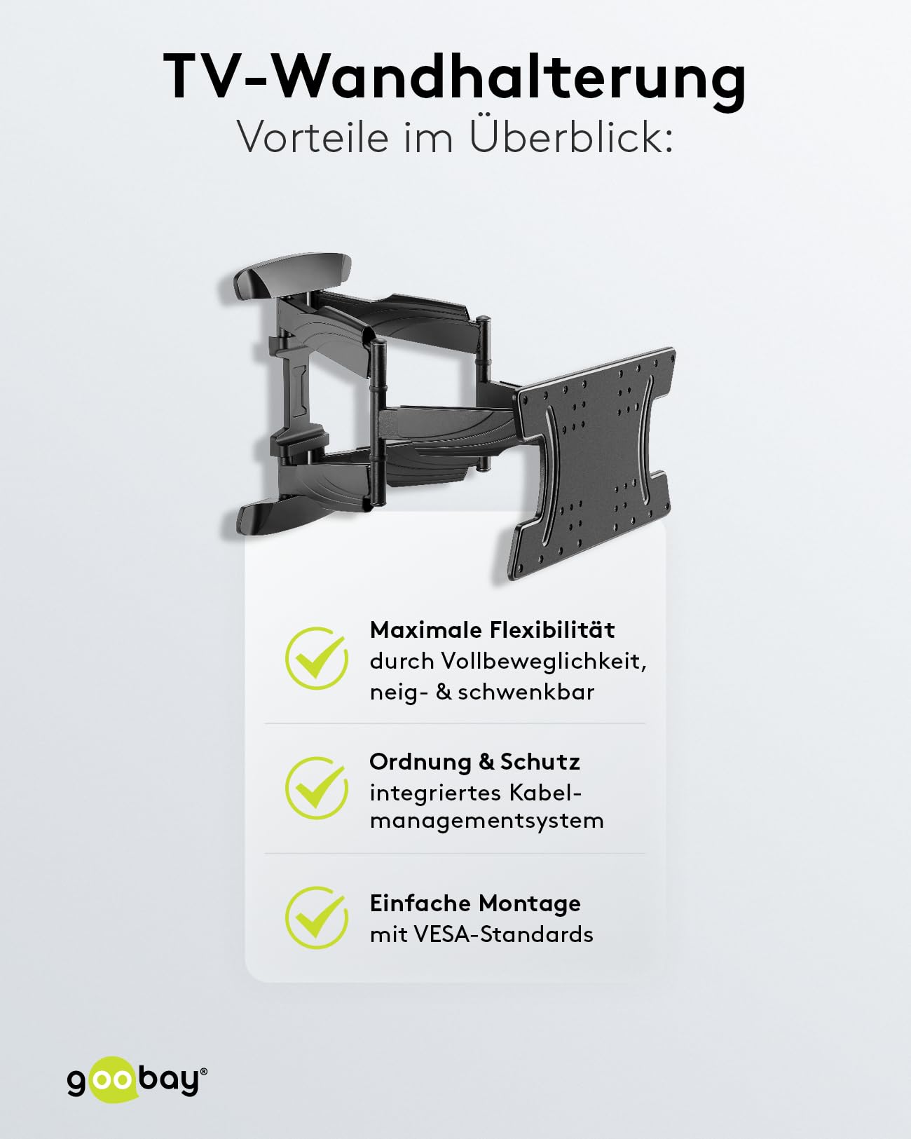goobay-mounts-tv-wandhalterung-49956-fullmotion-37-70-zoll-schwarz image 8