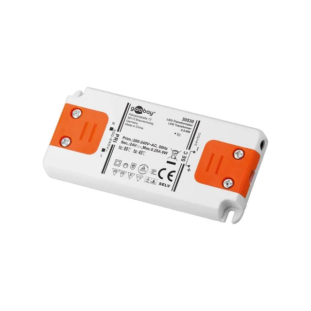 goobay-power-led-trafo-24v-6w-30530-netzteil-nicht-dimmbar image 1