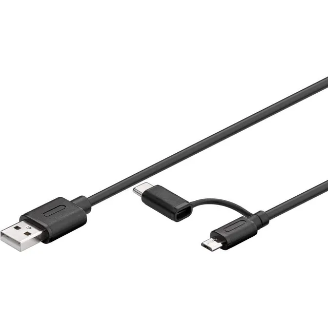 goobay-audio-usb-2-0-kabel-usb-c-micro-b-schwarz image 1