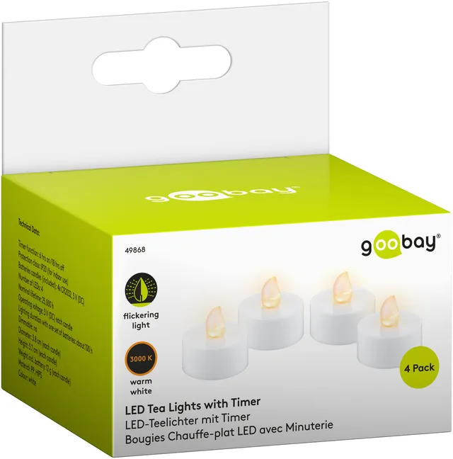 goobay-power-led-teelichter-4er-set-warmwei-timer-batterie image 1
