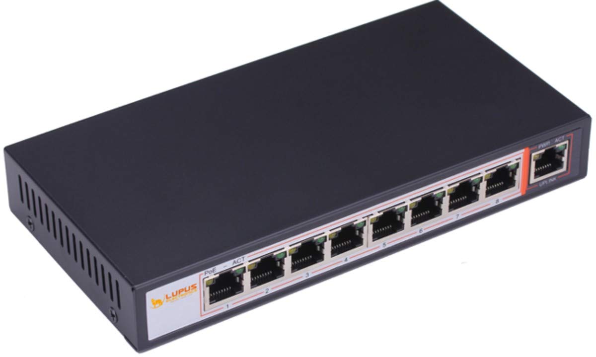lupus-10996-poe-switch-8-kanal-10-100-mbit-schwarz image 1