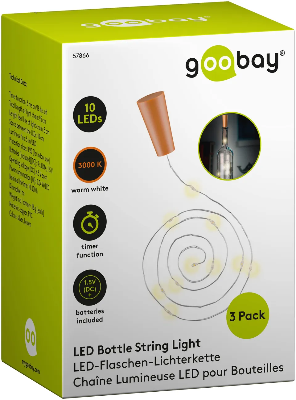 goobay-power-led-flaschenlichterkette-3x10-leds-1m-timer image 1