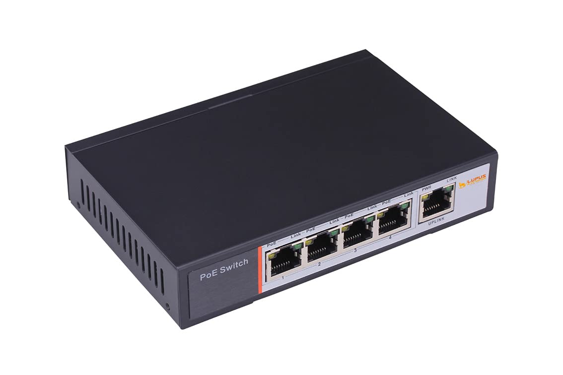 lupus-10995-poe-switch-4-kanal-10-100-mbit-schwarz image 1
