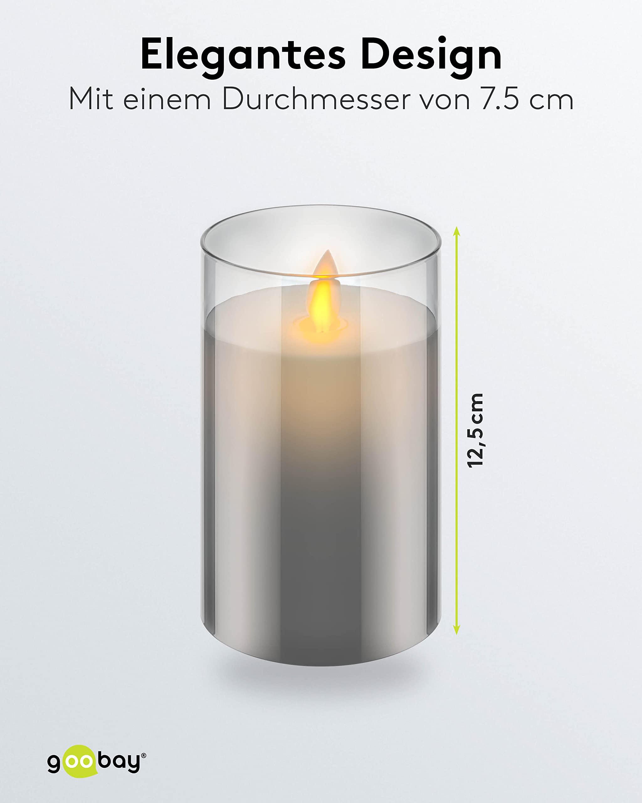 goobay-power-led-echtwachskerze-glas-12-5-cm-grau-mit-timer image 2