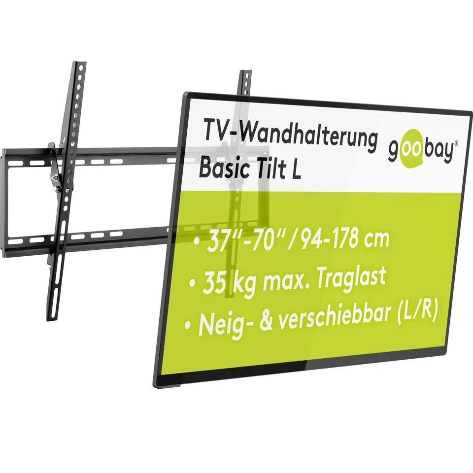 goobay-basic-tilt-l-tv-wandhalterung-37-70-zoll-neigbar-vesa image 1