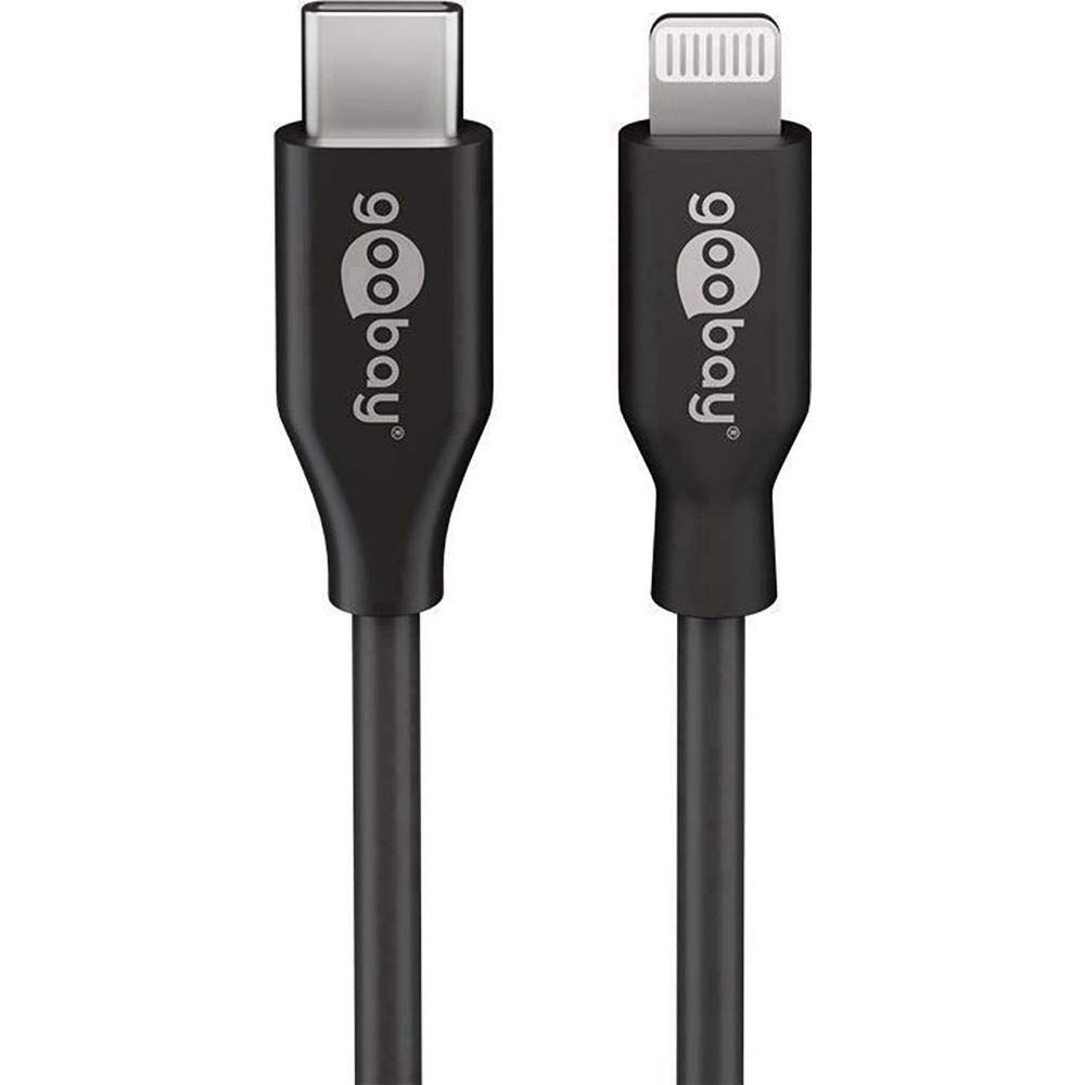 goobay-39447-lightning-kabel-usb-c-2-m-schwarz image 1