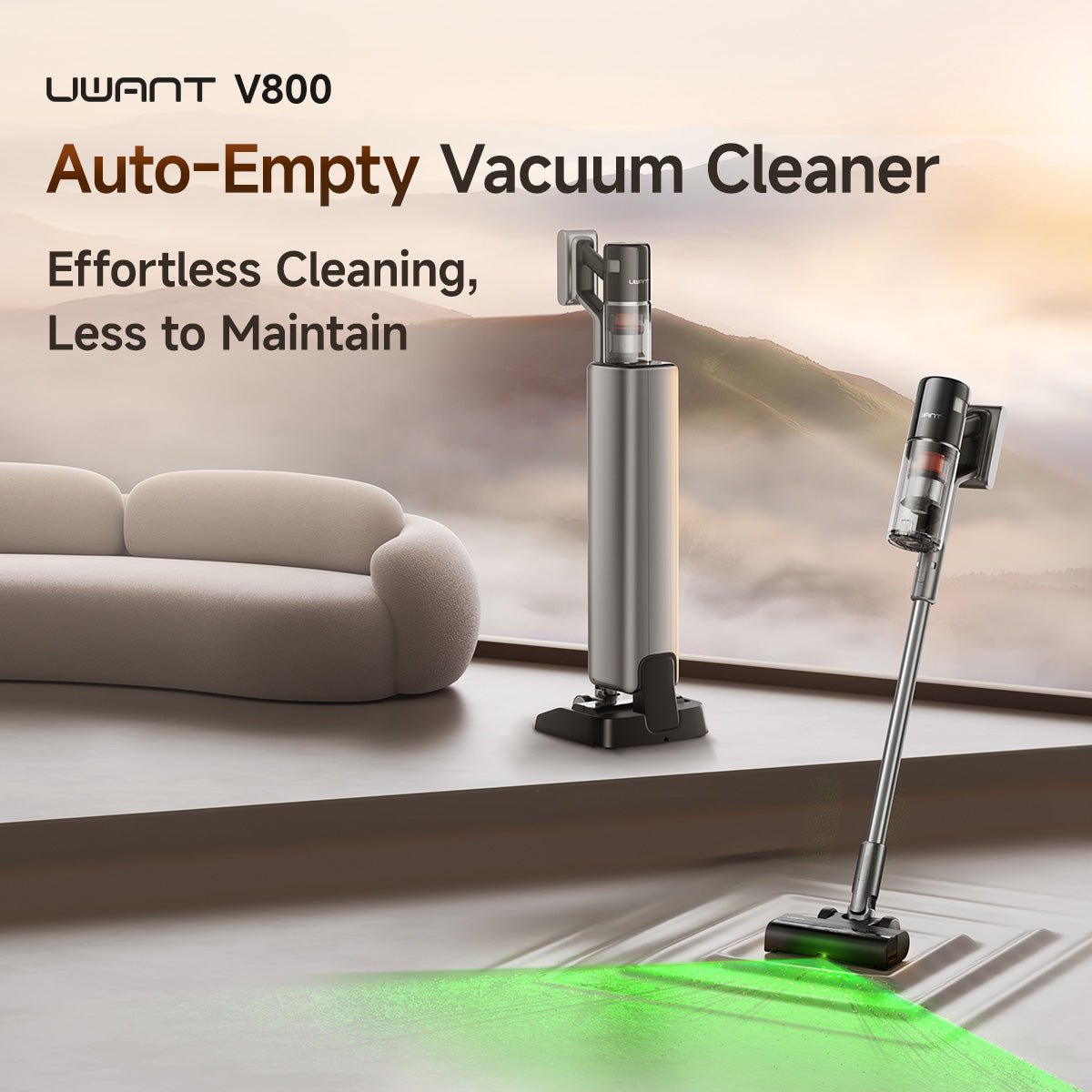 uwant-v800-staubsauger-akkusauger-selbstentleerung-90-min image 2