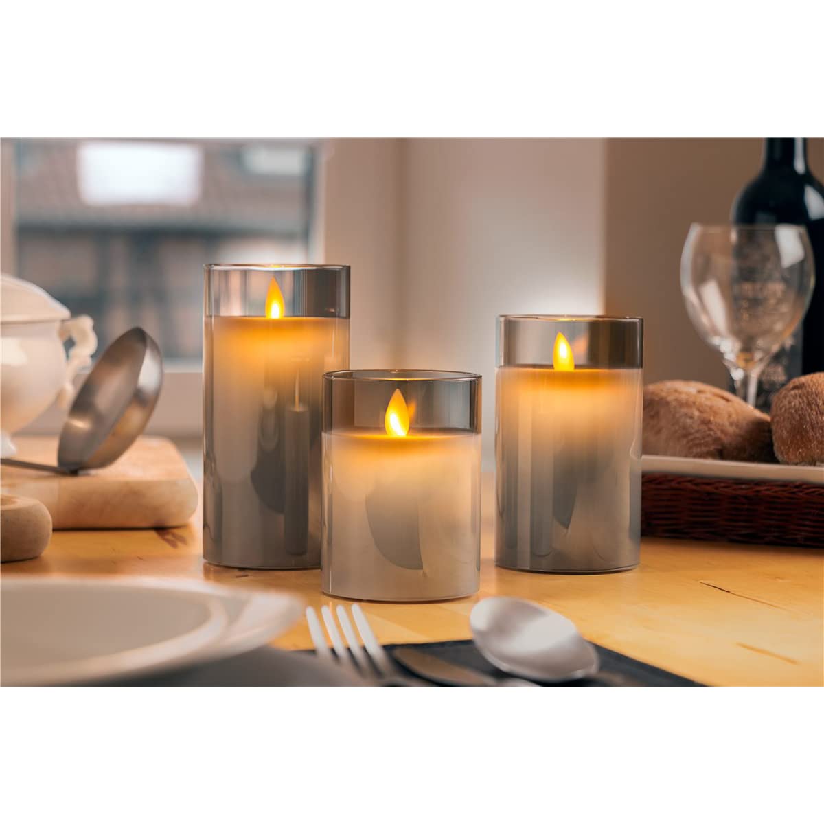 goobay-60370-led-echtwachskerze-im-glas-grau-10-cm-mit-timer image 5