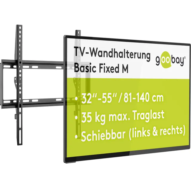 goobay-mounts-basic-fixed-m-tv-wandhalterung-32-55-zoll-starr image 1