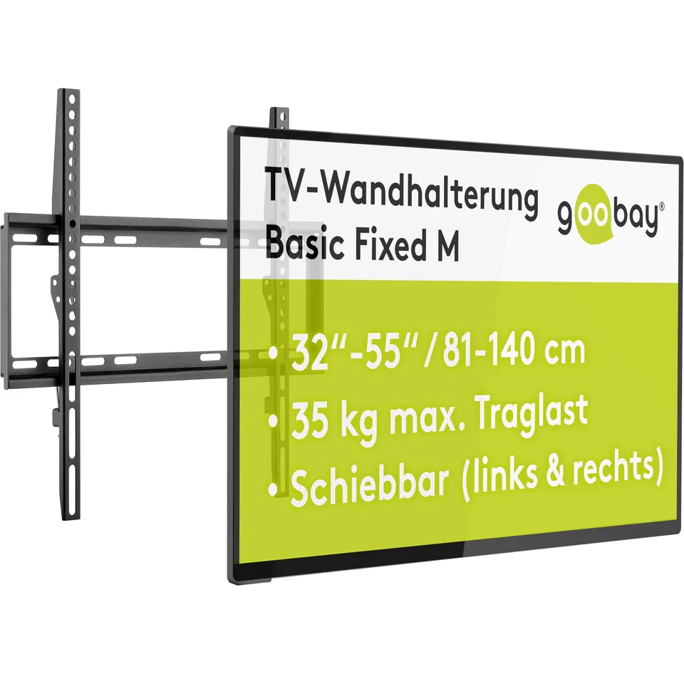 goobay-mounts-basic-fixed-m-tv-wandhalterung-32-55-zoll-starr image 1