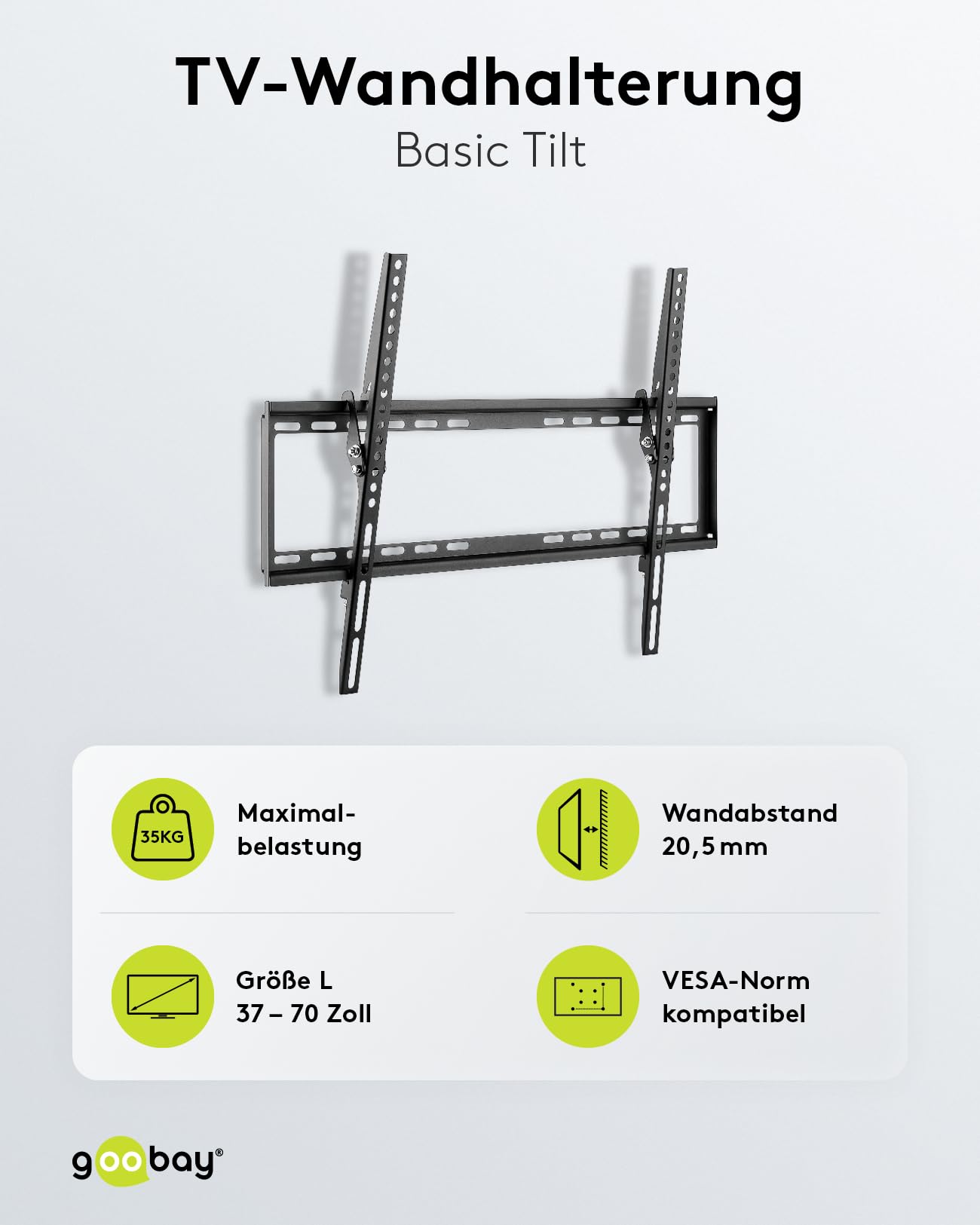 goobay-basic-tilt-l-tv-wandhalterung-37-70-zoll-neigbar-vesa image 3