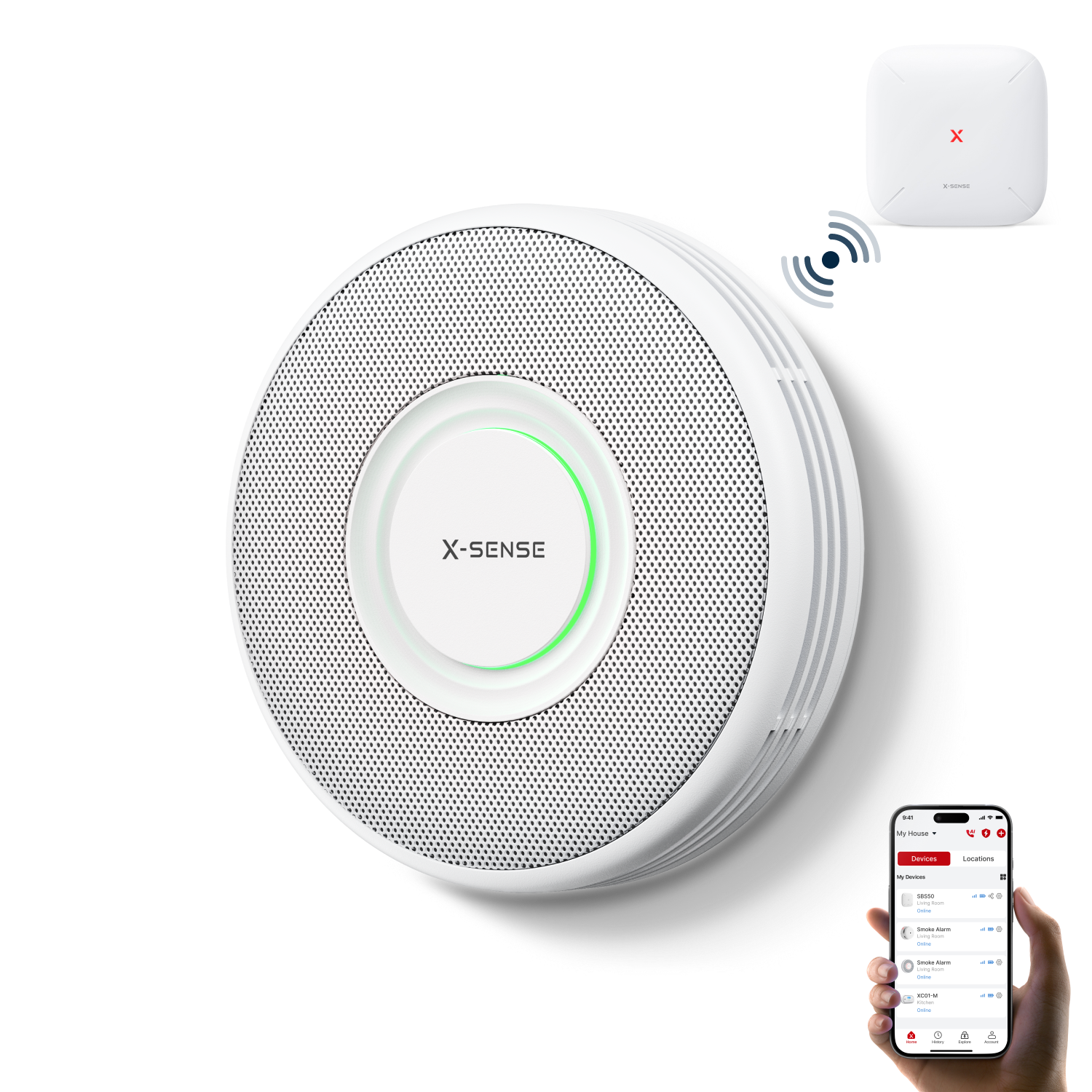 x-sense-rauchmelder-xs0b-mr-vernetzt-app-1-st-ck-sprachalarm image 1