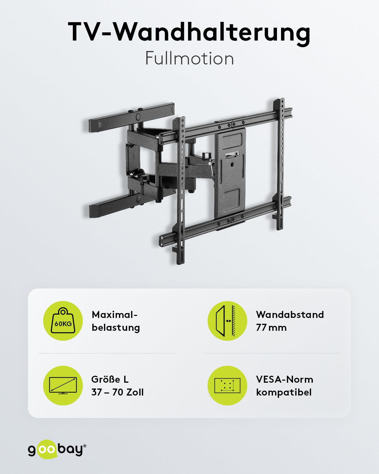 goobay-mounts-49932-tv-wandhalterung-37-70-zoll-schwenkbar image 2