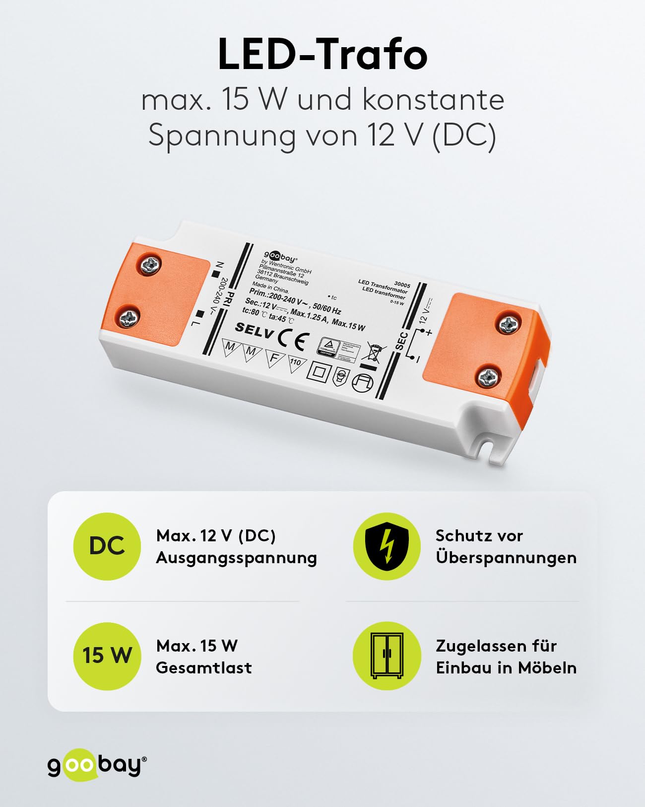 goobay-power-led-trafo-12v-15w-treiber-flackerfrei image 2
