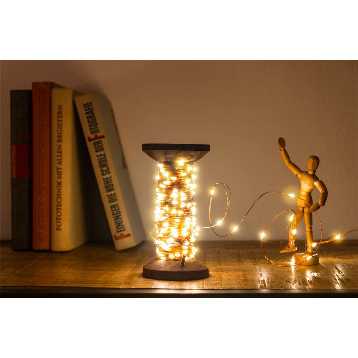 goobay-led-lichterkette-garnspule-echtholz-15m-warmwei image 5