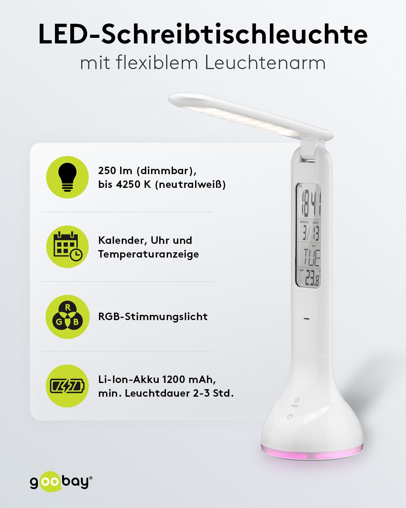 goobay-power-55494-led-schreibtischleuchte-akku-rgb-kalender image 2