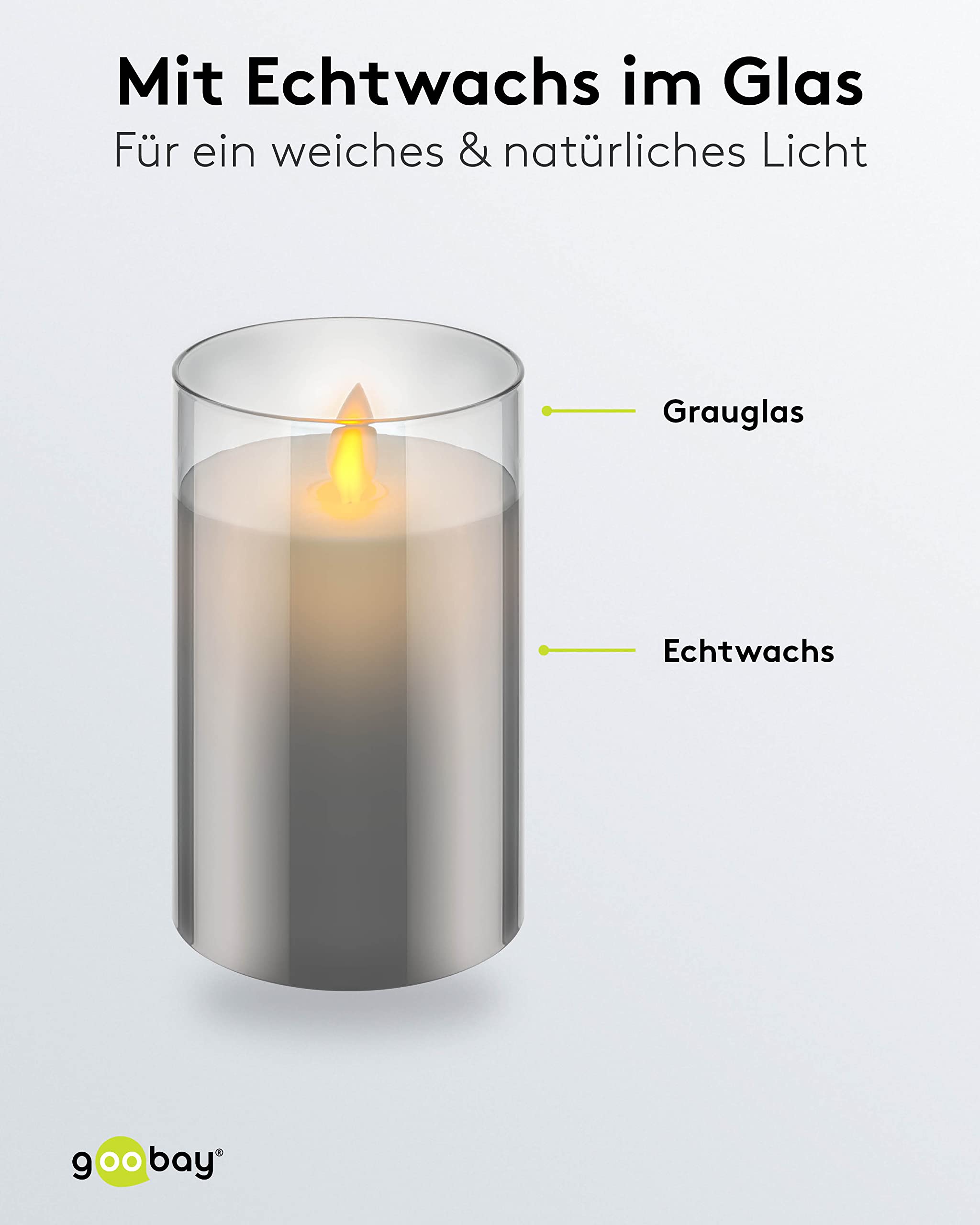 goobay-power-led-echtwachskerze-glas-12-5-cm-grau-mit-timer image 4