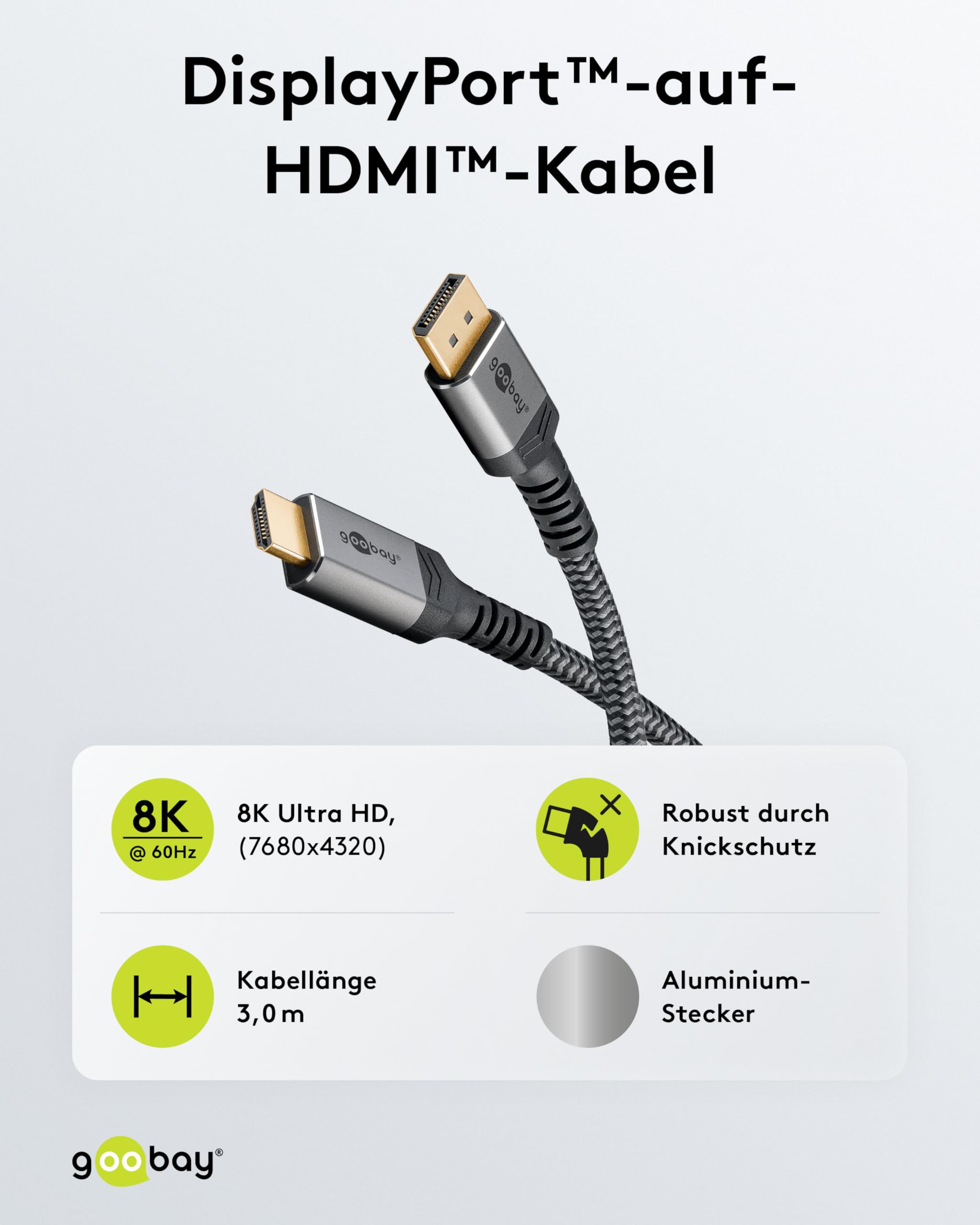goobay-plus-78966-displayport-hdmi-kabel-3m-8k-textil image 1