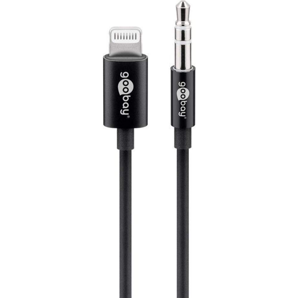 goobay-66805-lightning-aux-kabel-1-m-schwarz-mfi image 1