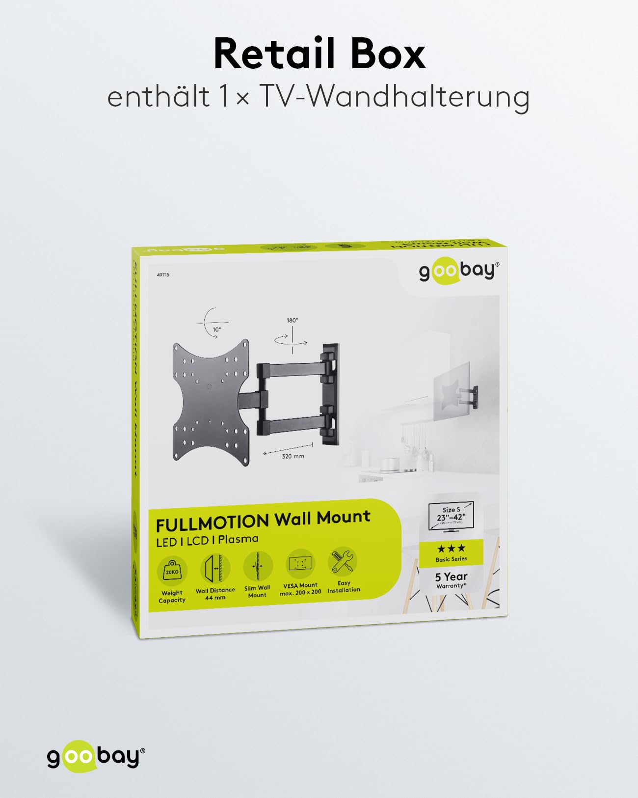 goobay-mounts-49715-tv-wandhalterung-23-42-zoll-fullmotion image 7