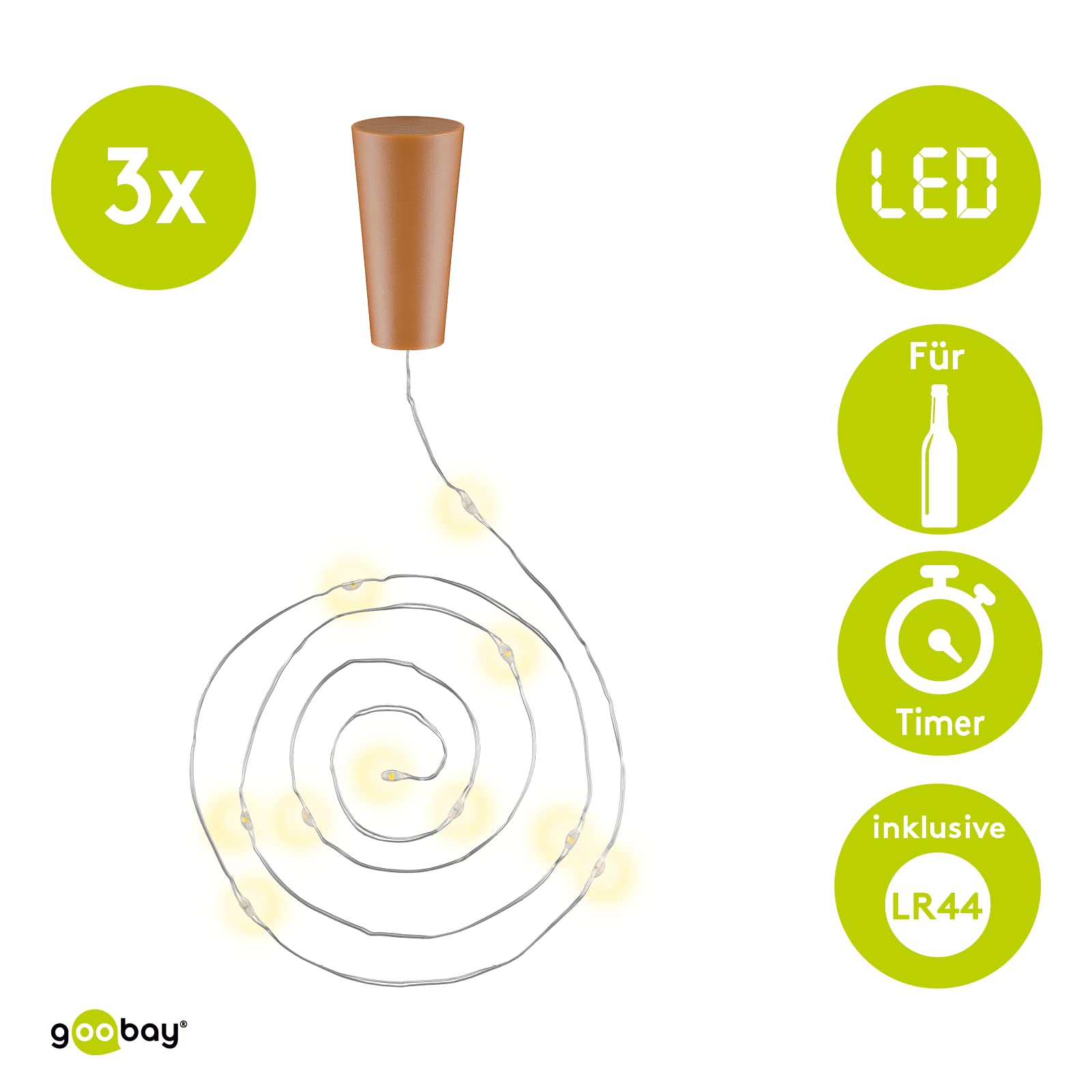 goobay-power-led-flaschenlichterkette-3x10-leds-1m-timer image 2