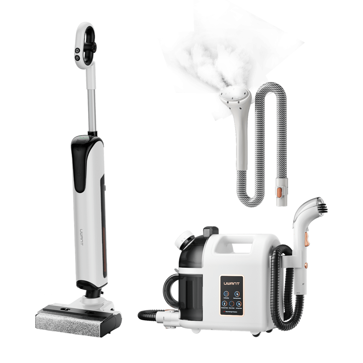 uwant-combos-d700-b200-staubsauger-wei-mit-dampfreiniger image 1