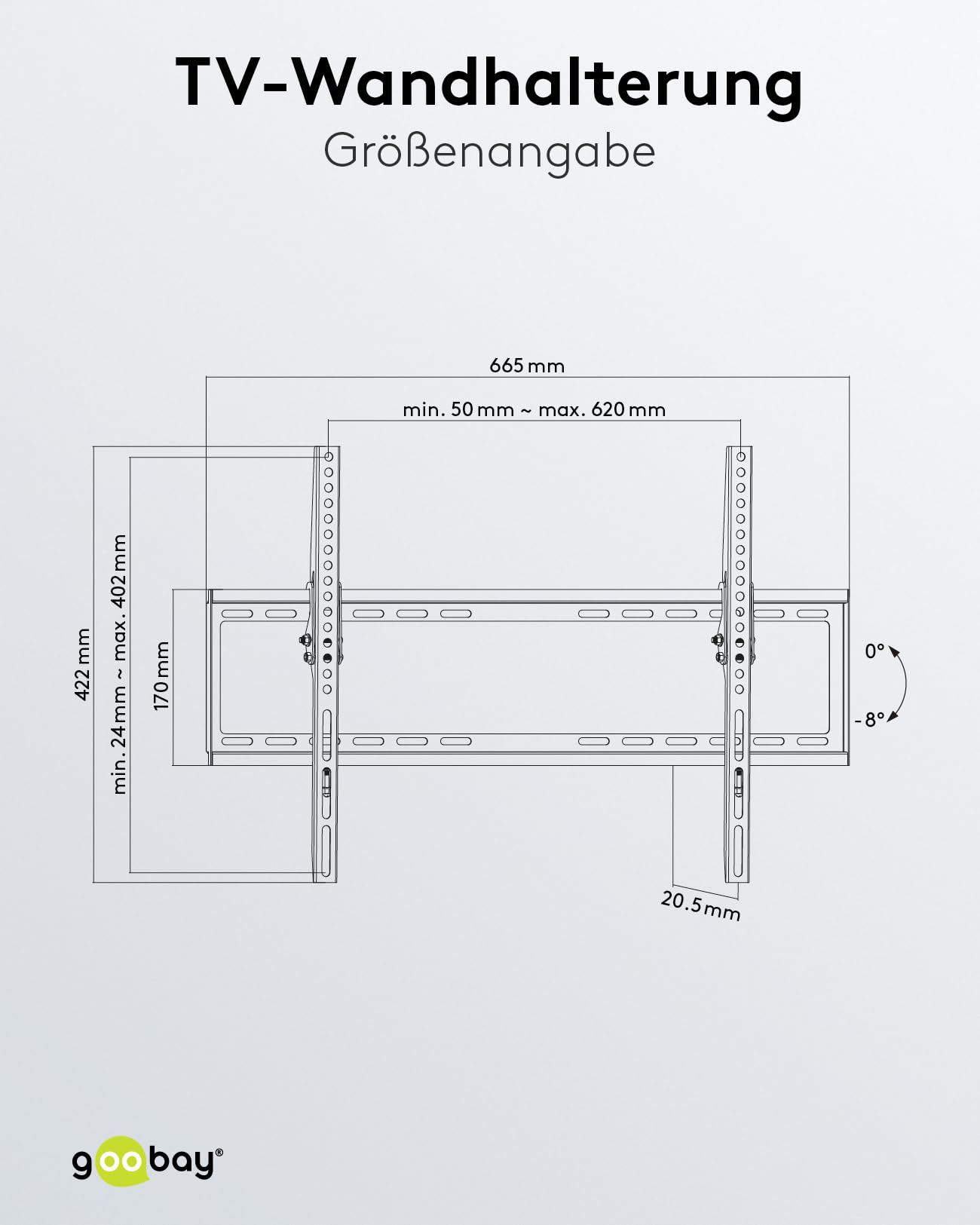 goobay-basic-tilt-l-tv-wandhalterung-37-70-zoll-neigbar-vesa image 4