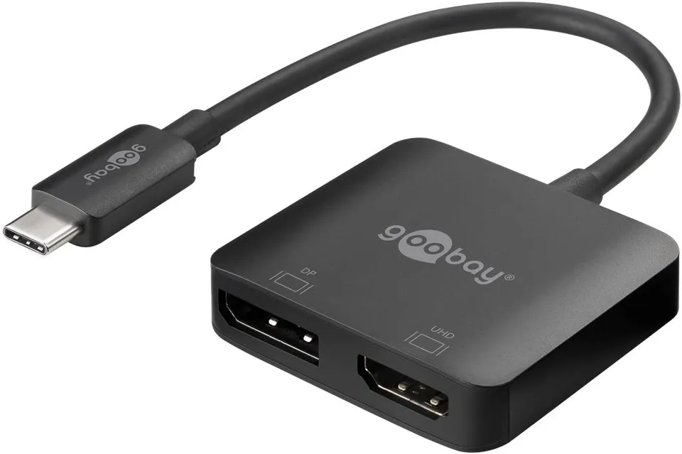 goobay-60172-usb-c-multiport-adapter-hdmi-dp-4k-60hz image 1