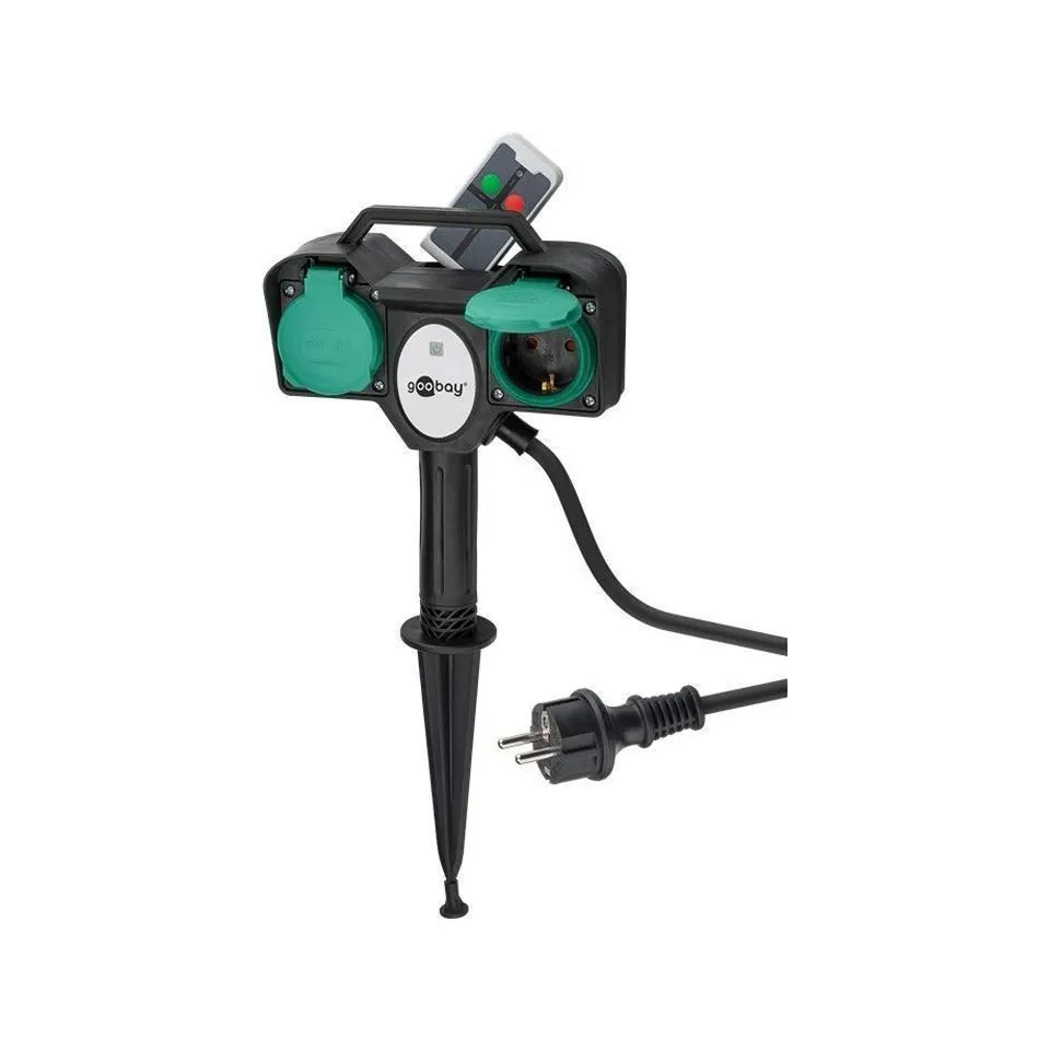 goobay-power-gartensteckdose-2-fach-ip44-fernbedienung image 1