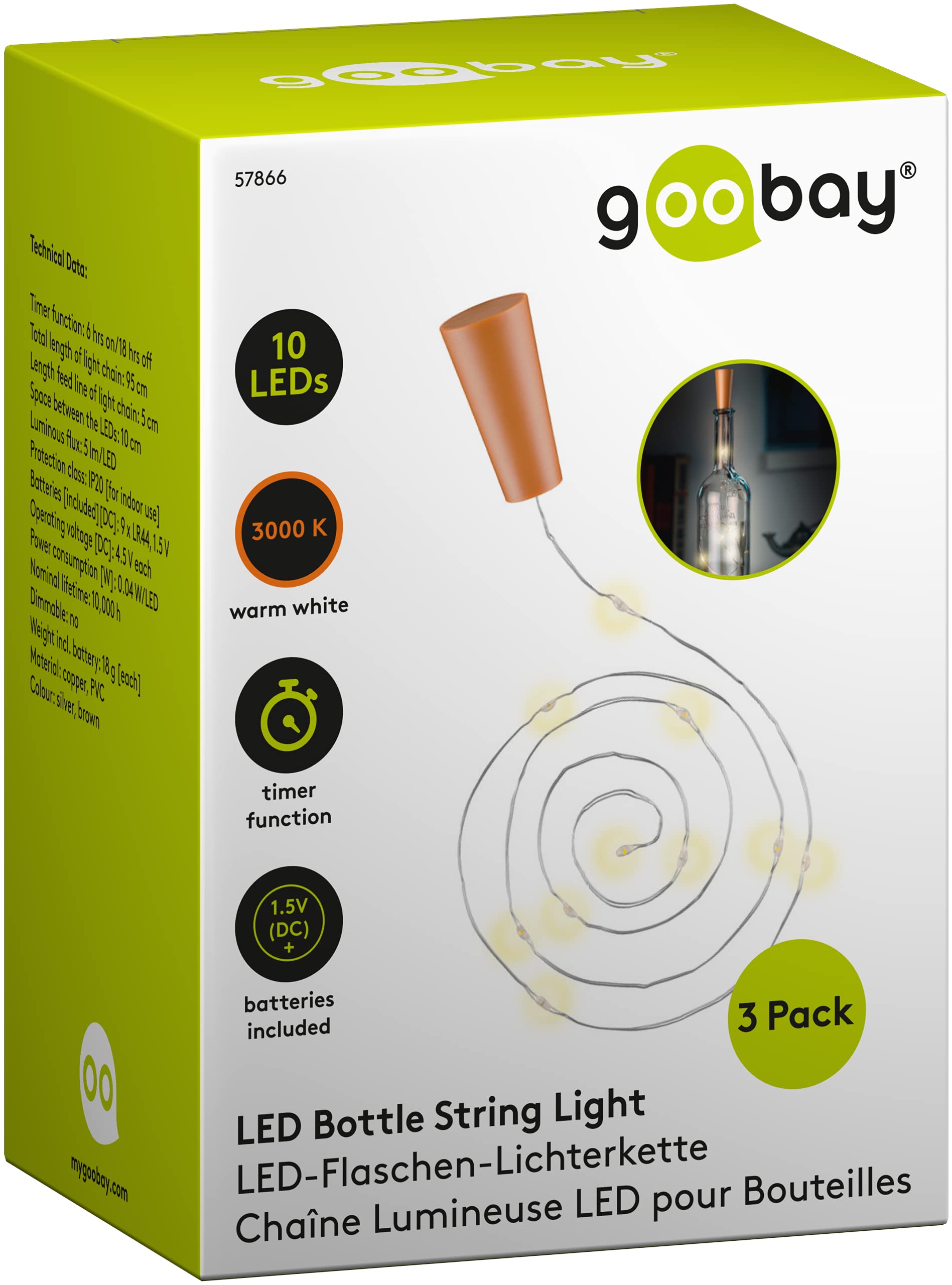 goobay-power-led-flaschenlichterkette-3x10-leds-1m-timer image 1