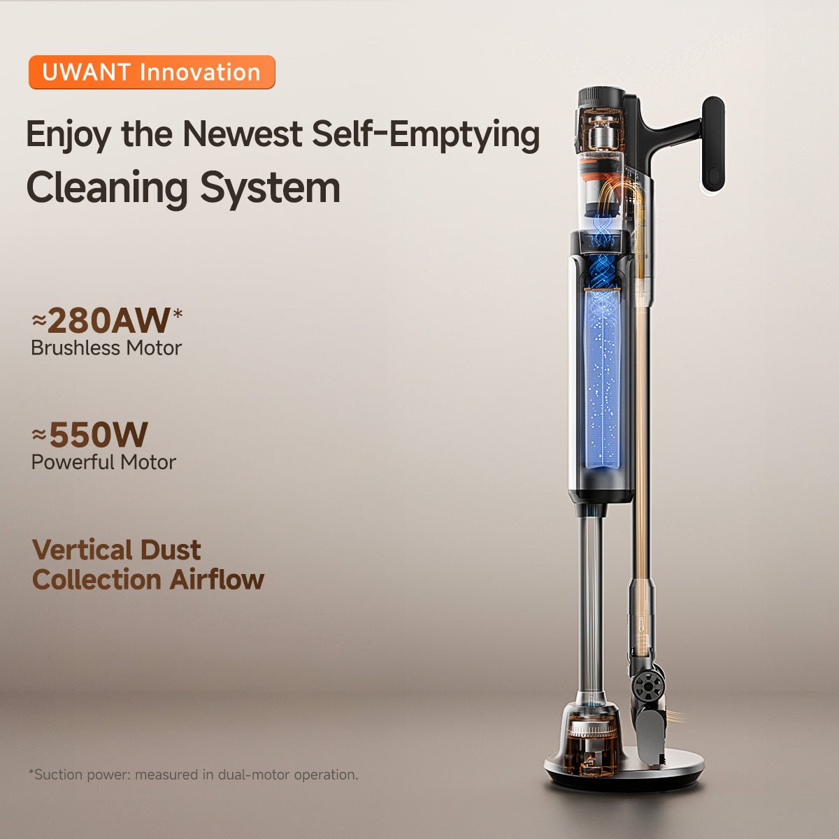 uwant-v600-stabstaubsauger-akku-280aw-mit-absaugstation-2-5l image 3
