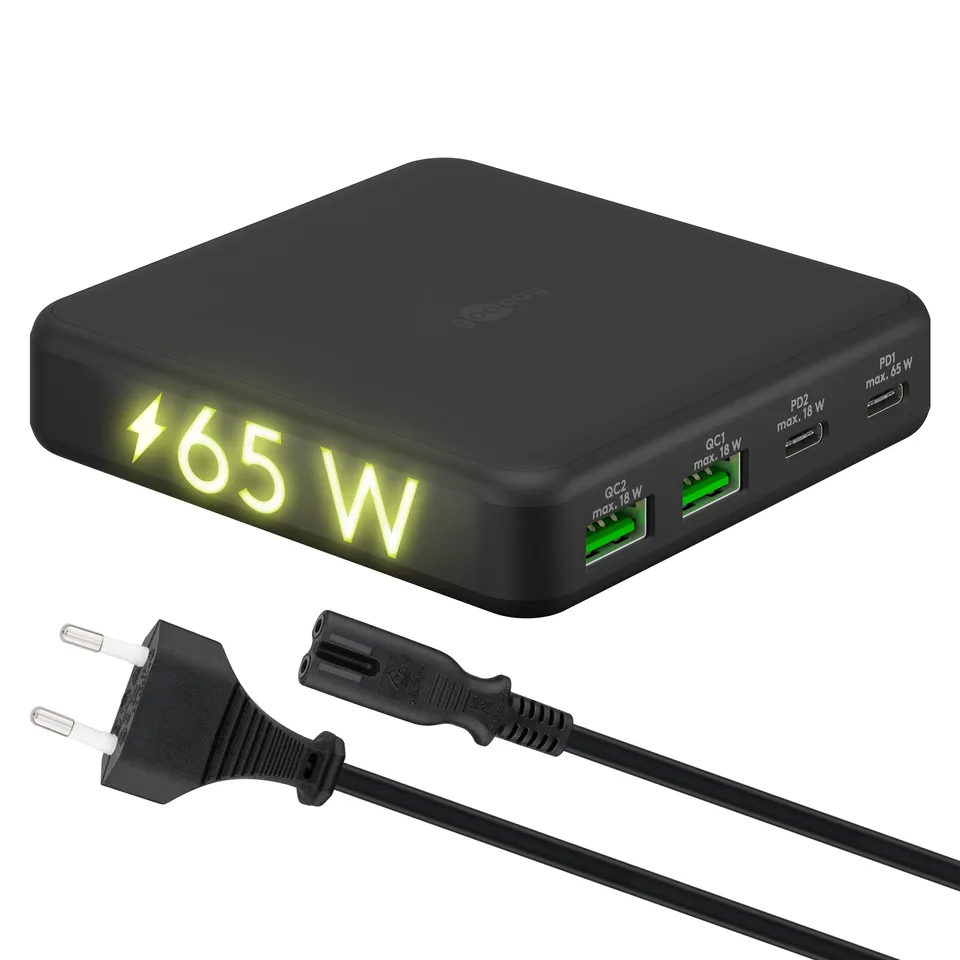 goobay-notebook-pc-multiport-ladeger-t-65-w-gan-4-port image 1