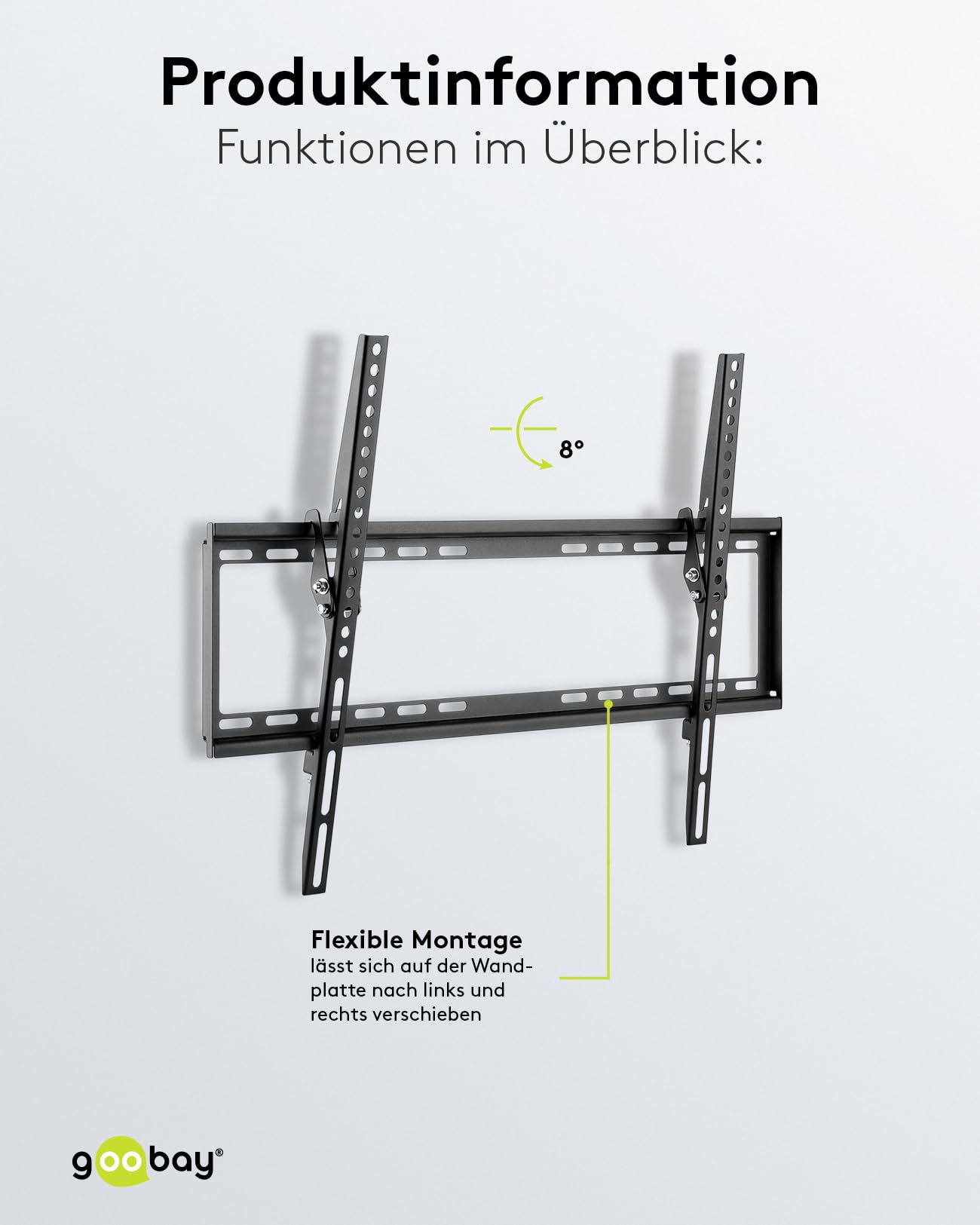 goobay-basic-tilt-l-tv-wandhalterung-37-70-zoll-neigbar-vesa image 5
