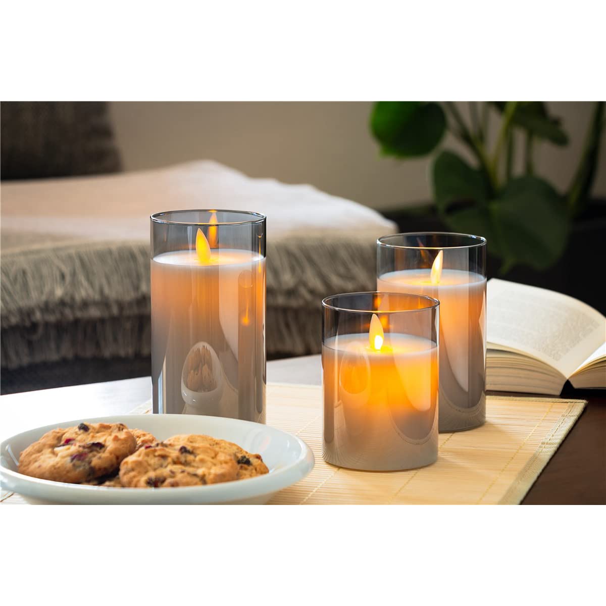 goobay-60370-led-echtwachskerze-im-glas-grau-10-cm-mit-timer image 4