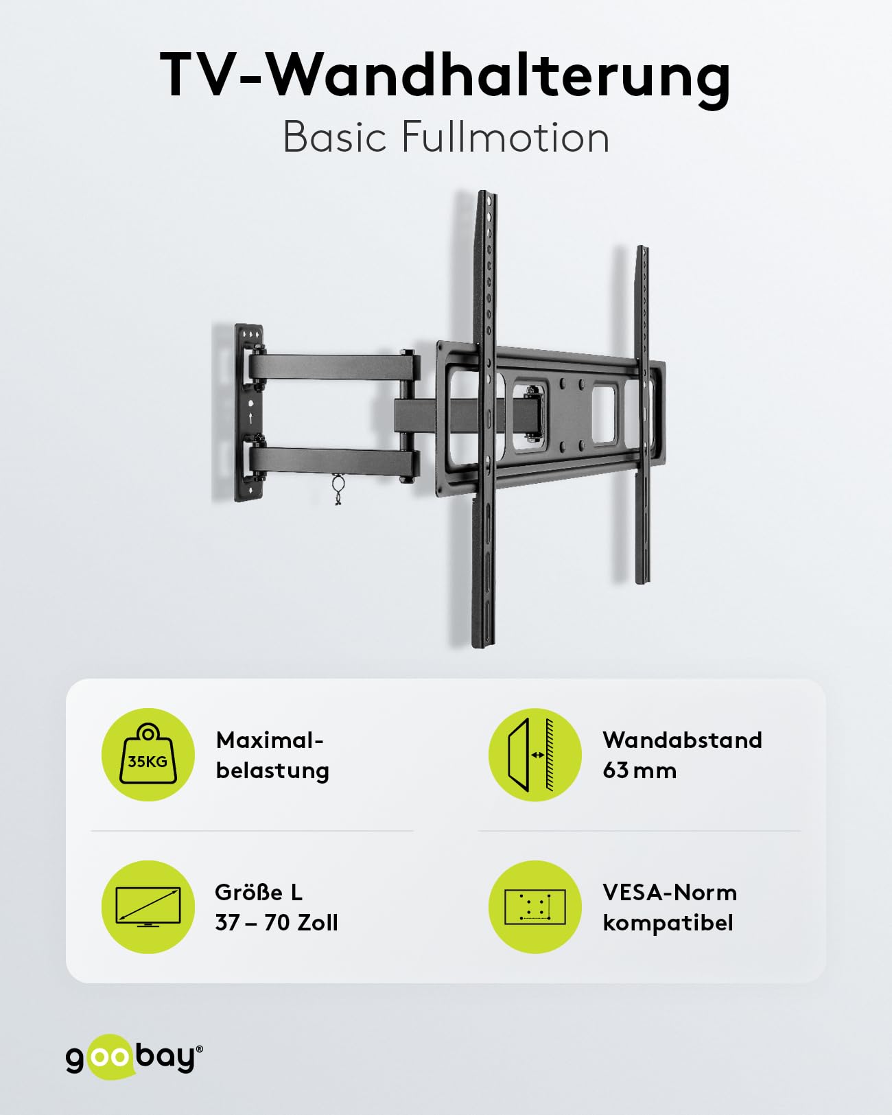 goobay-mounts-basic-fullmotion-l-tv-wandhalterung-37-70-zoll image 2