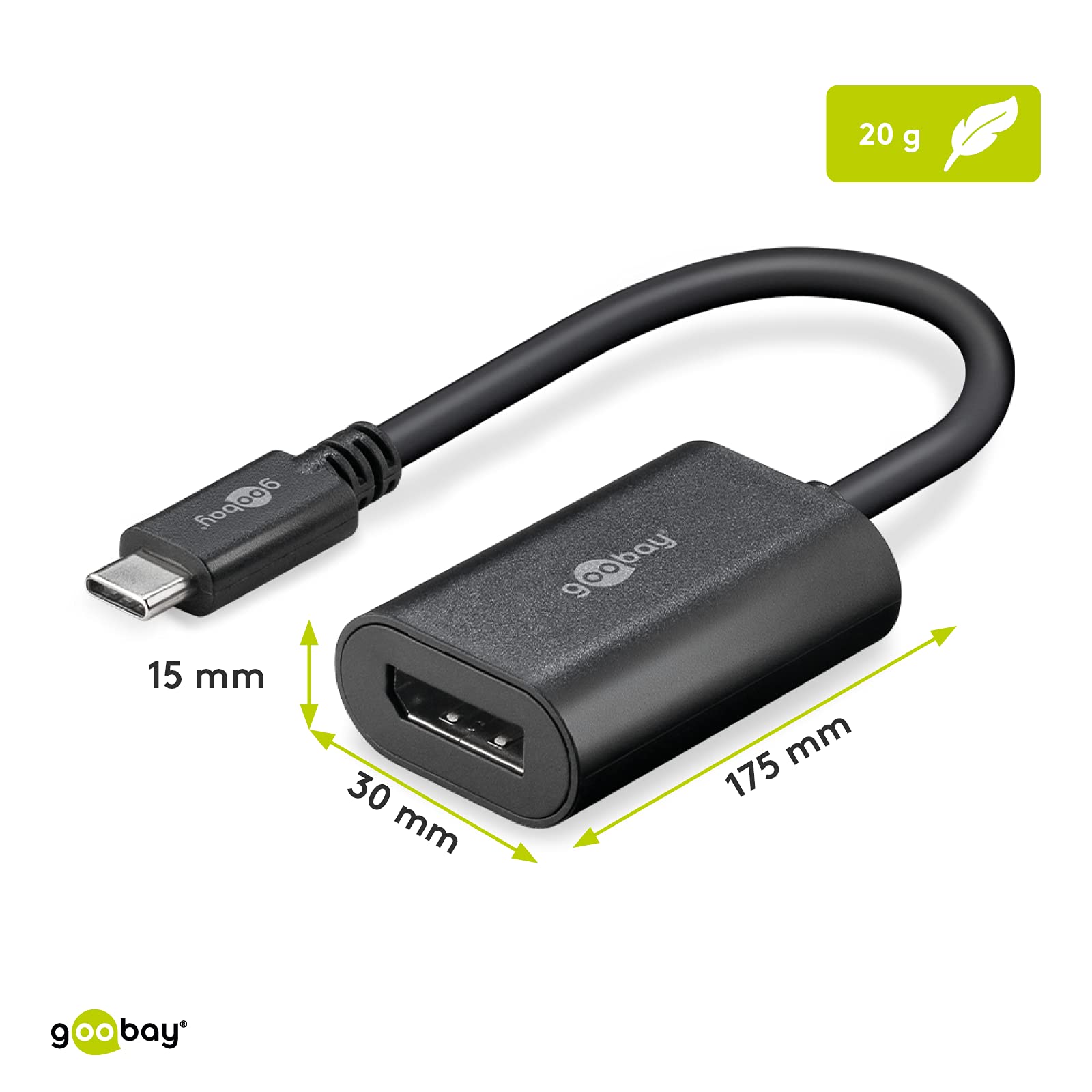goobay-38530-usb-c-auf-displayport-adapter-4k image 3