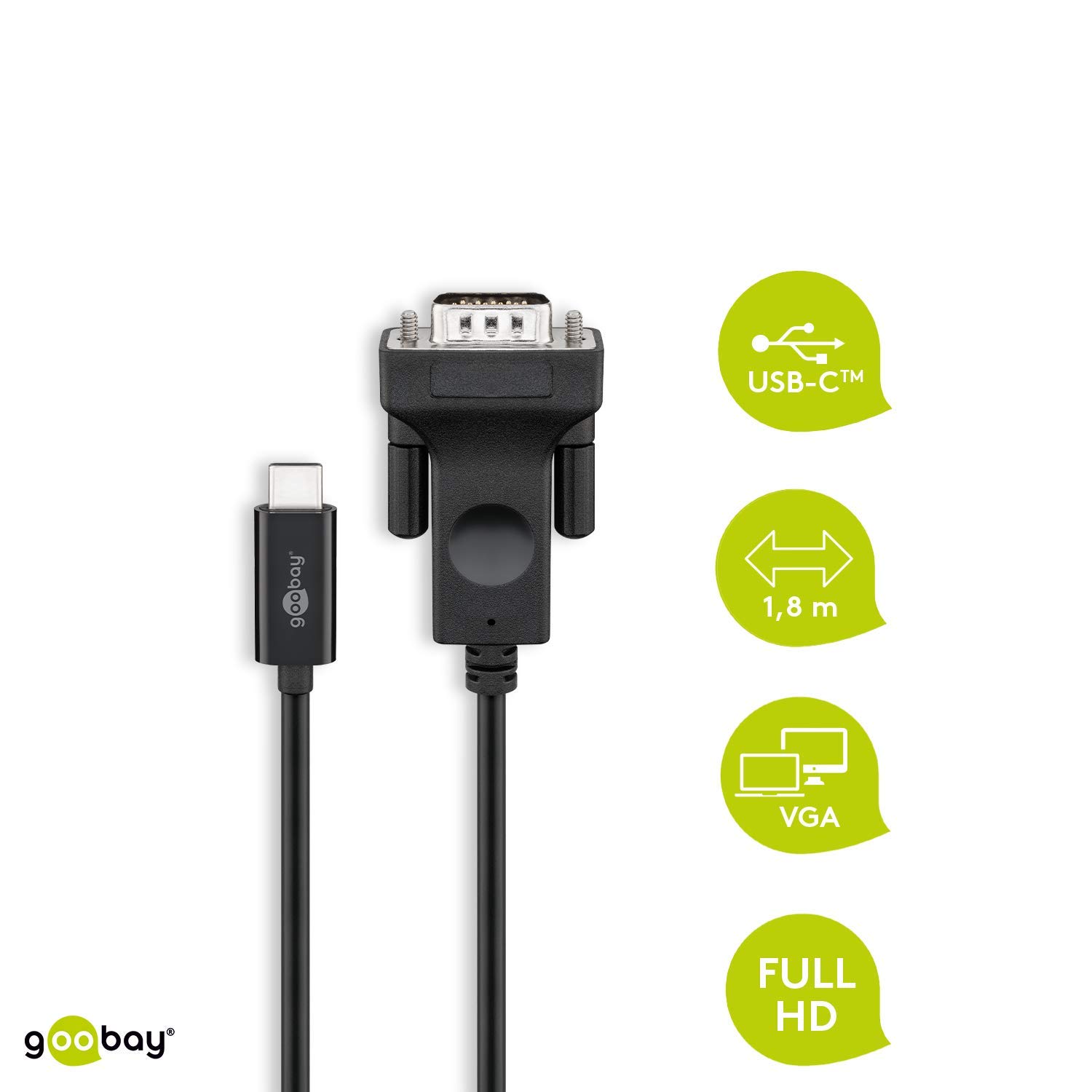goobay-notebook-pc-79293-usb-c-auf-vga-adapterkabel-1-8m-1080p image 2