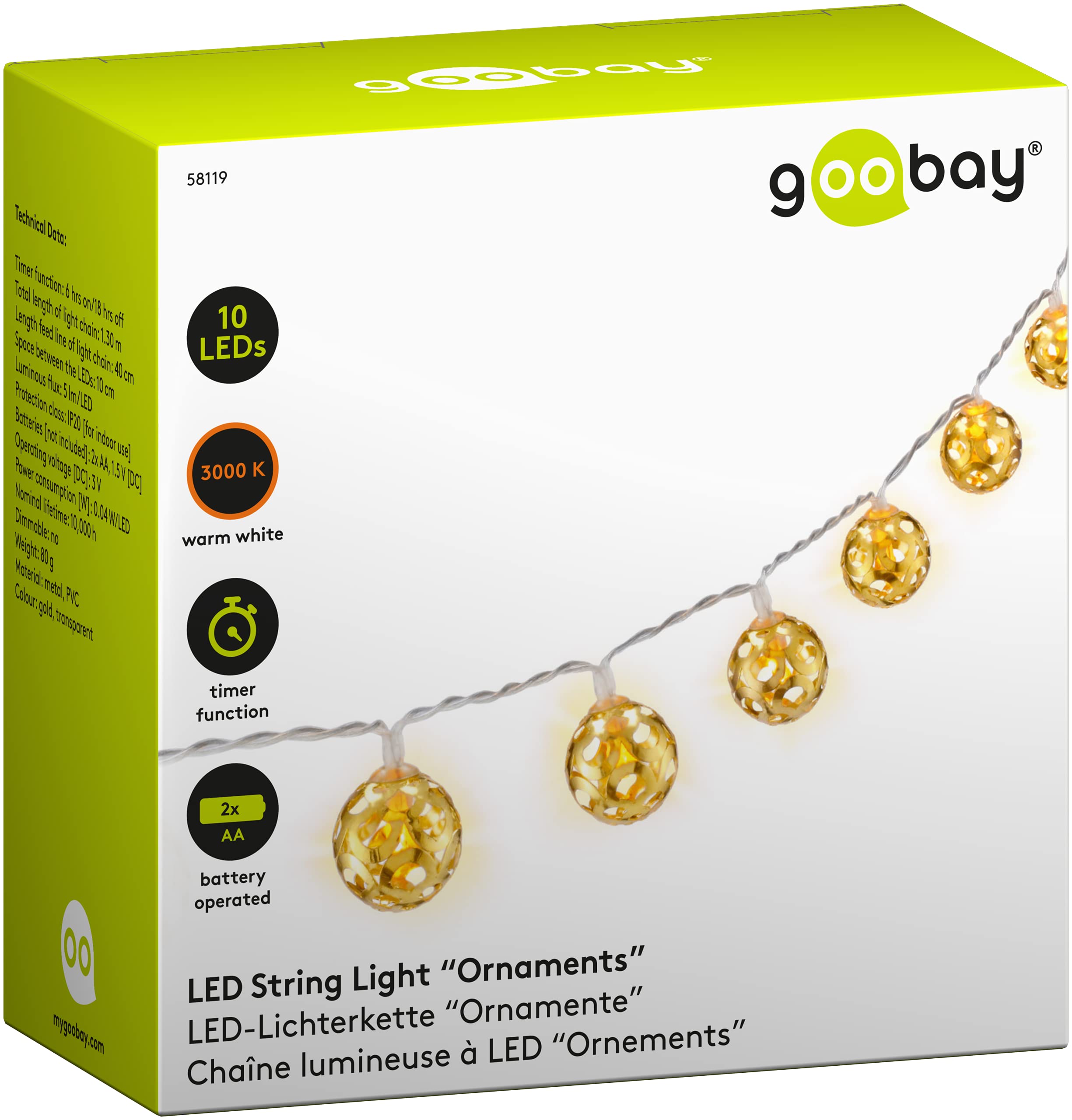 goobay-58119-led-lichterkette-timer-warmwei-1-3-m image 1