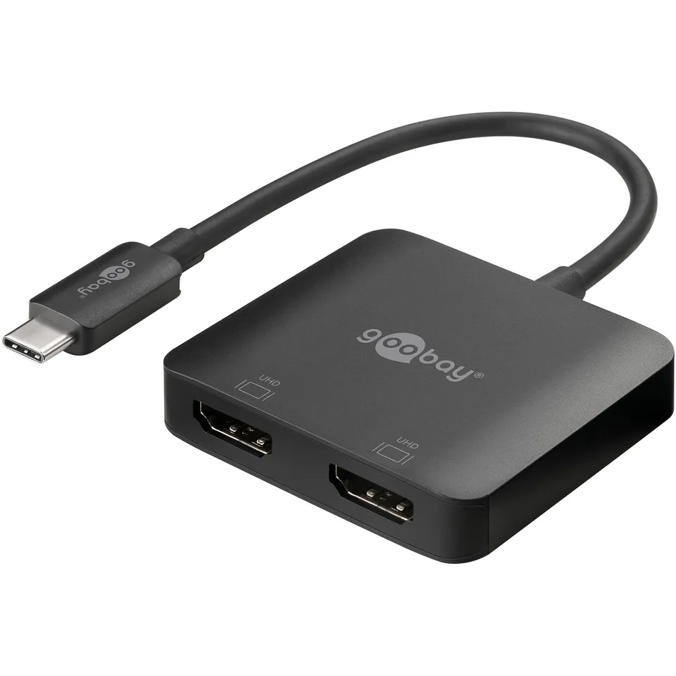 goobay-60173-usb-c-auf-hdmi-adapter-2-port-4k-60hz image 1