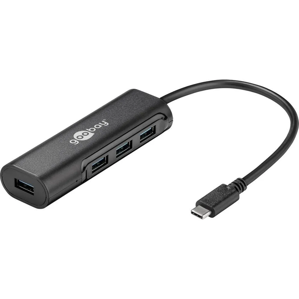 goobay-notebook-pc-77502-usb-c-hub-4x-usb-3-0-schwarz image 1