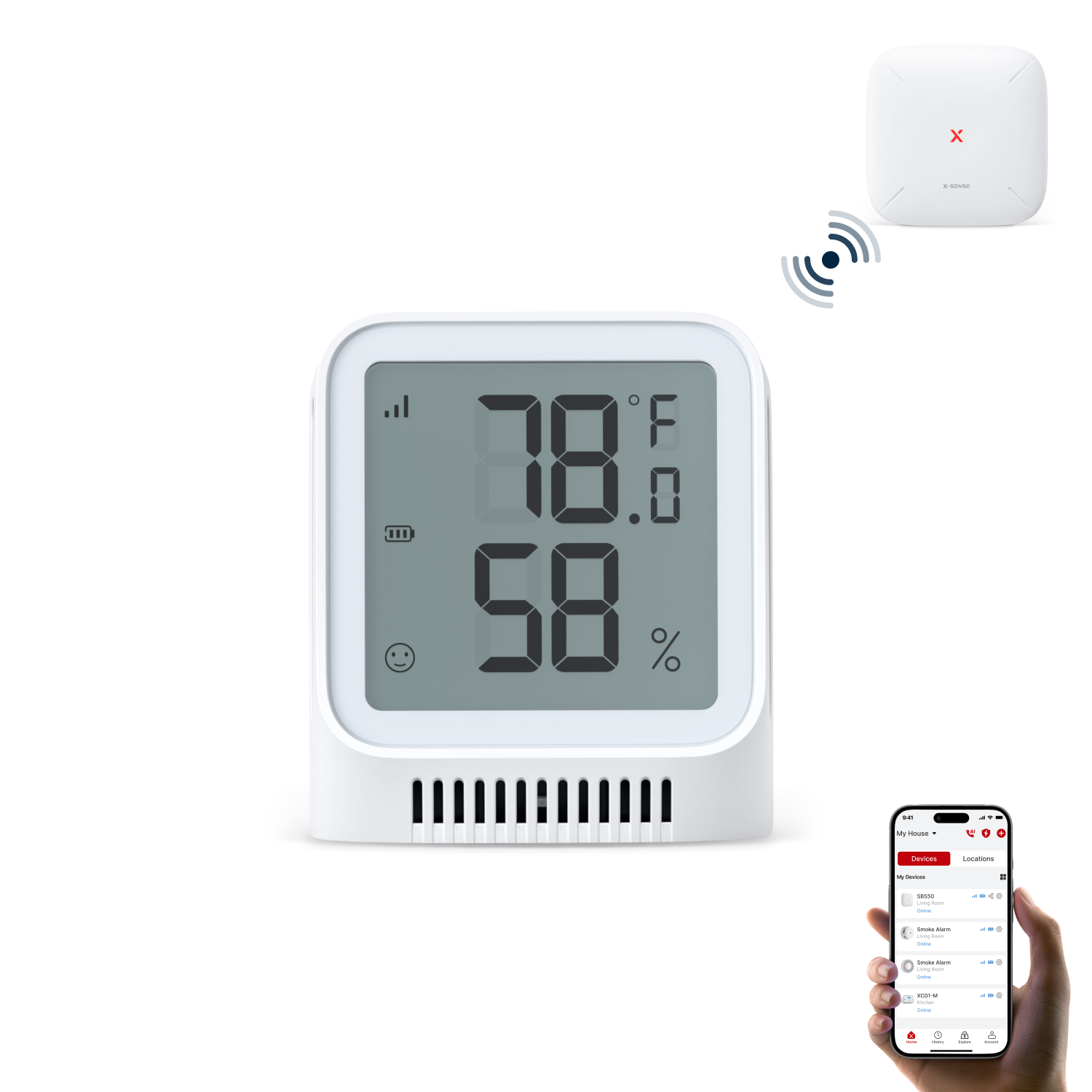 x-sense-sth0a-thermo-hygrometer-4-st-ck-ohne-basisstation image 1