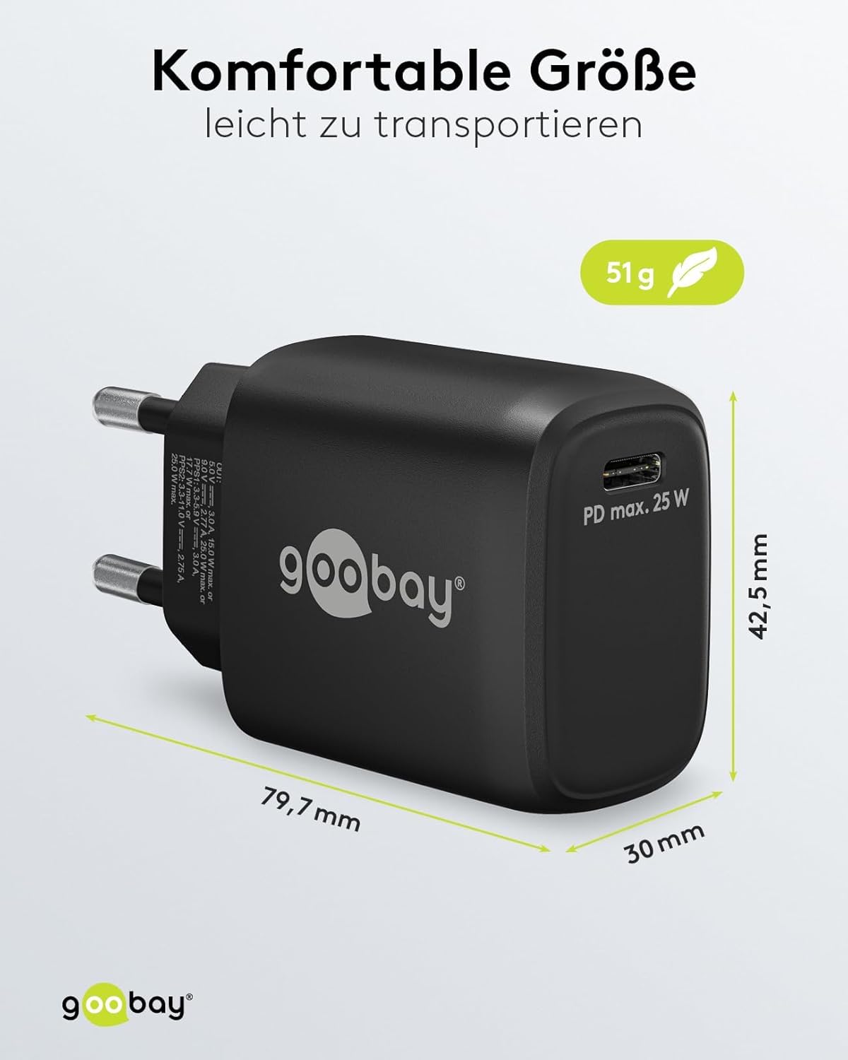 goobay-65367-usb-c-pd-schnellladeger-t-nano-25w-schwarz image 3