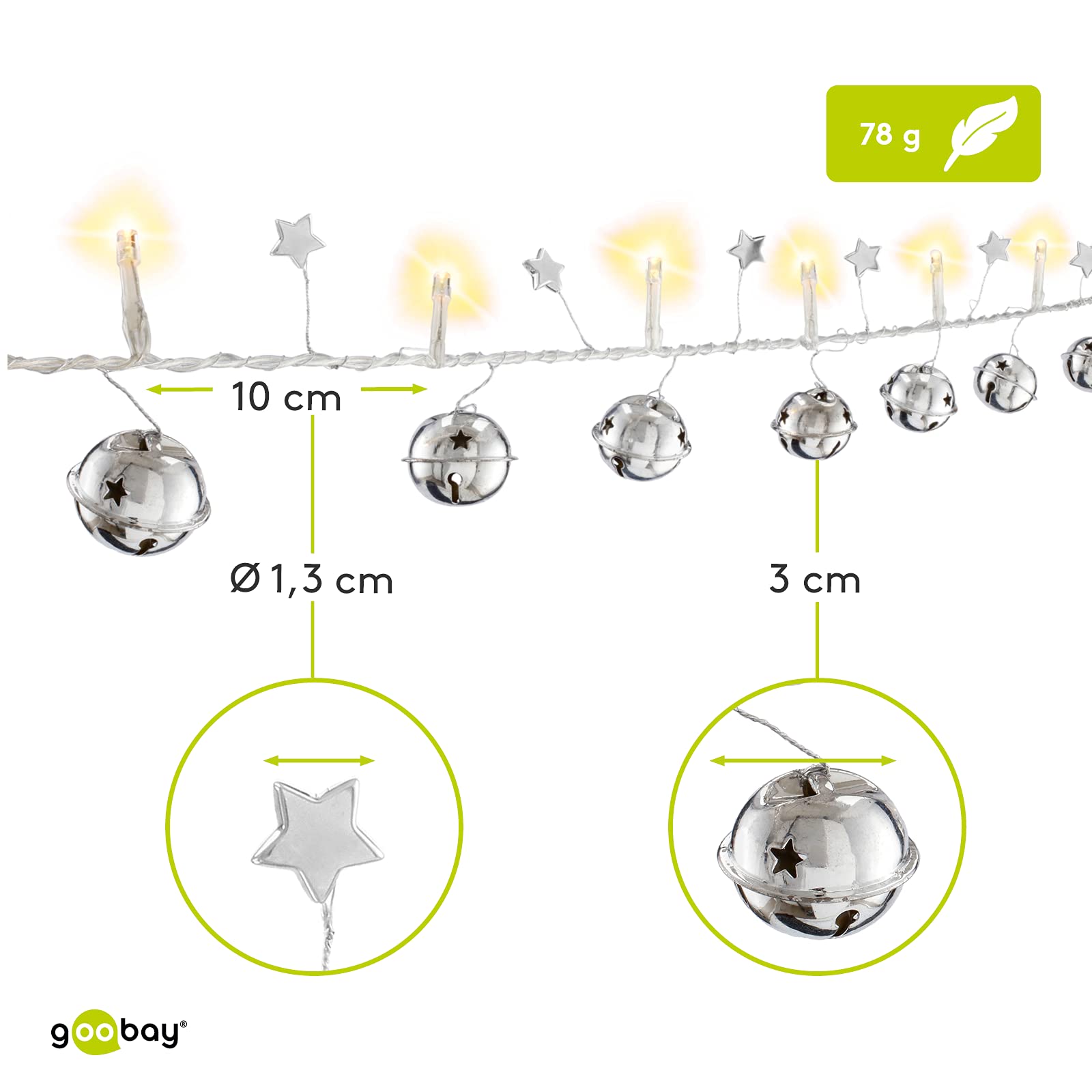 goobay-power-led-lichterkette-10-leds-silber-sterne-1-3-m image 5