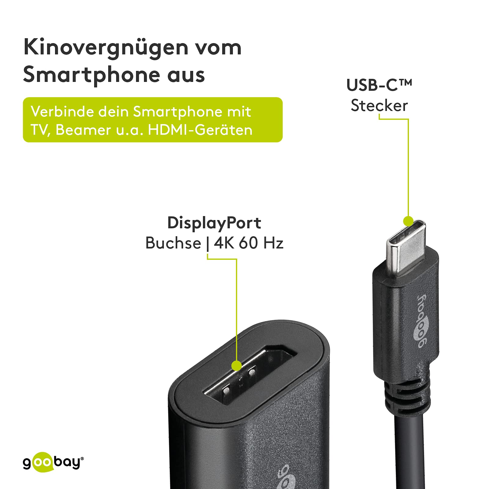 goobay-38530-usb-c-auf-displayport-adapter-4k image 4