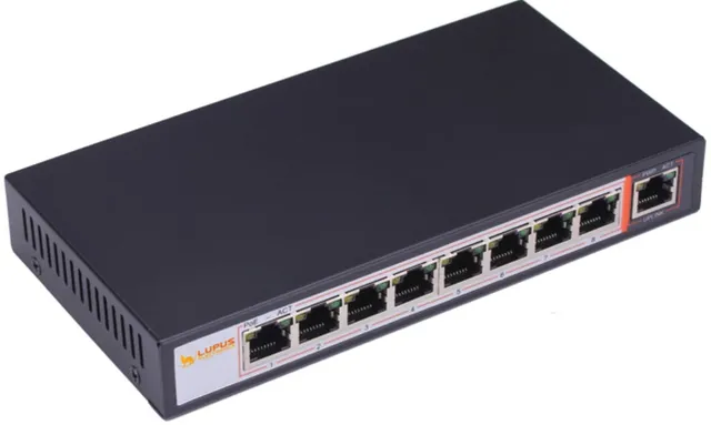 lupus-10996-poe-switch-8-kanal-10-100-mbit-schwarz image 1