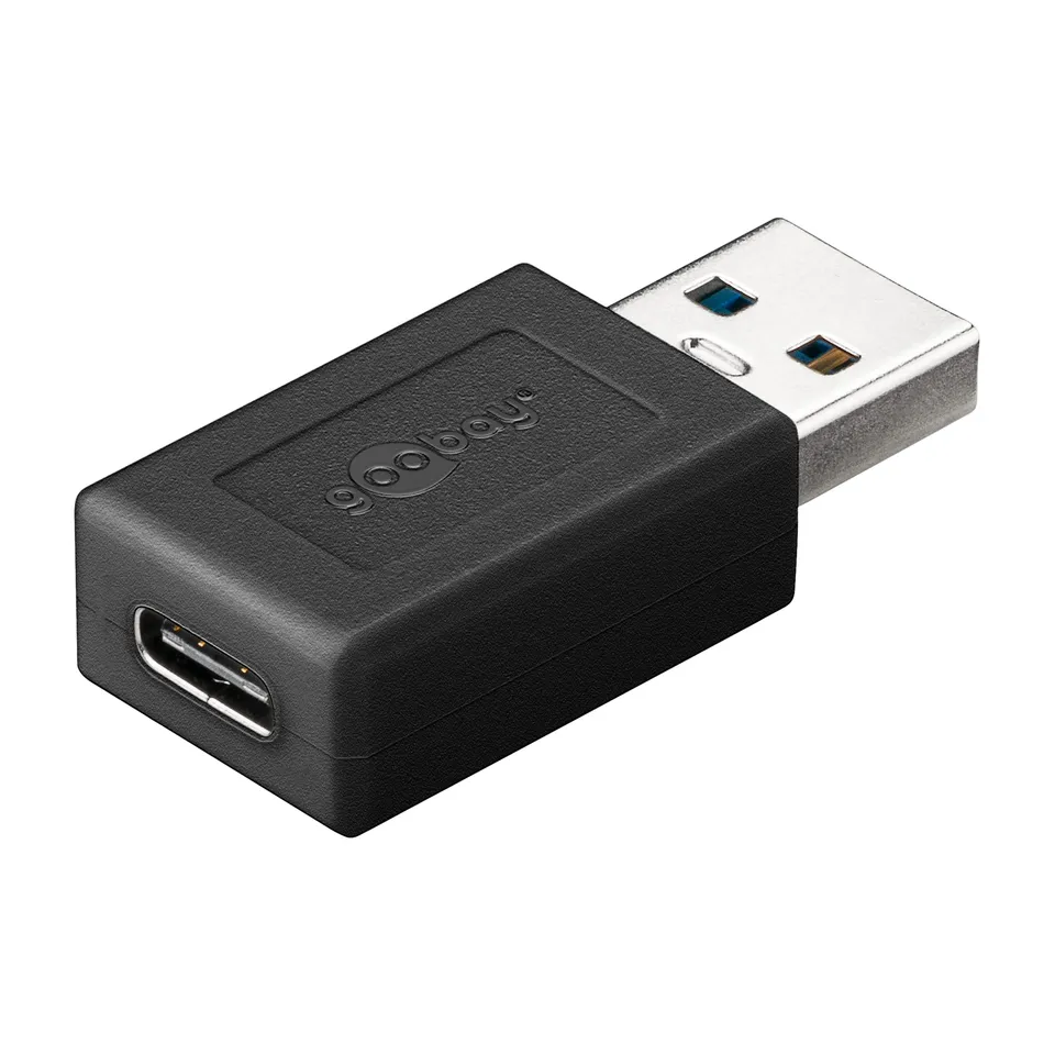 goobay-audio-video-45400-usb-3-0-auf-usb-c-adapter-schwarz image 1