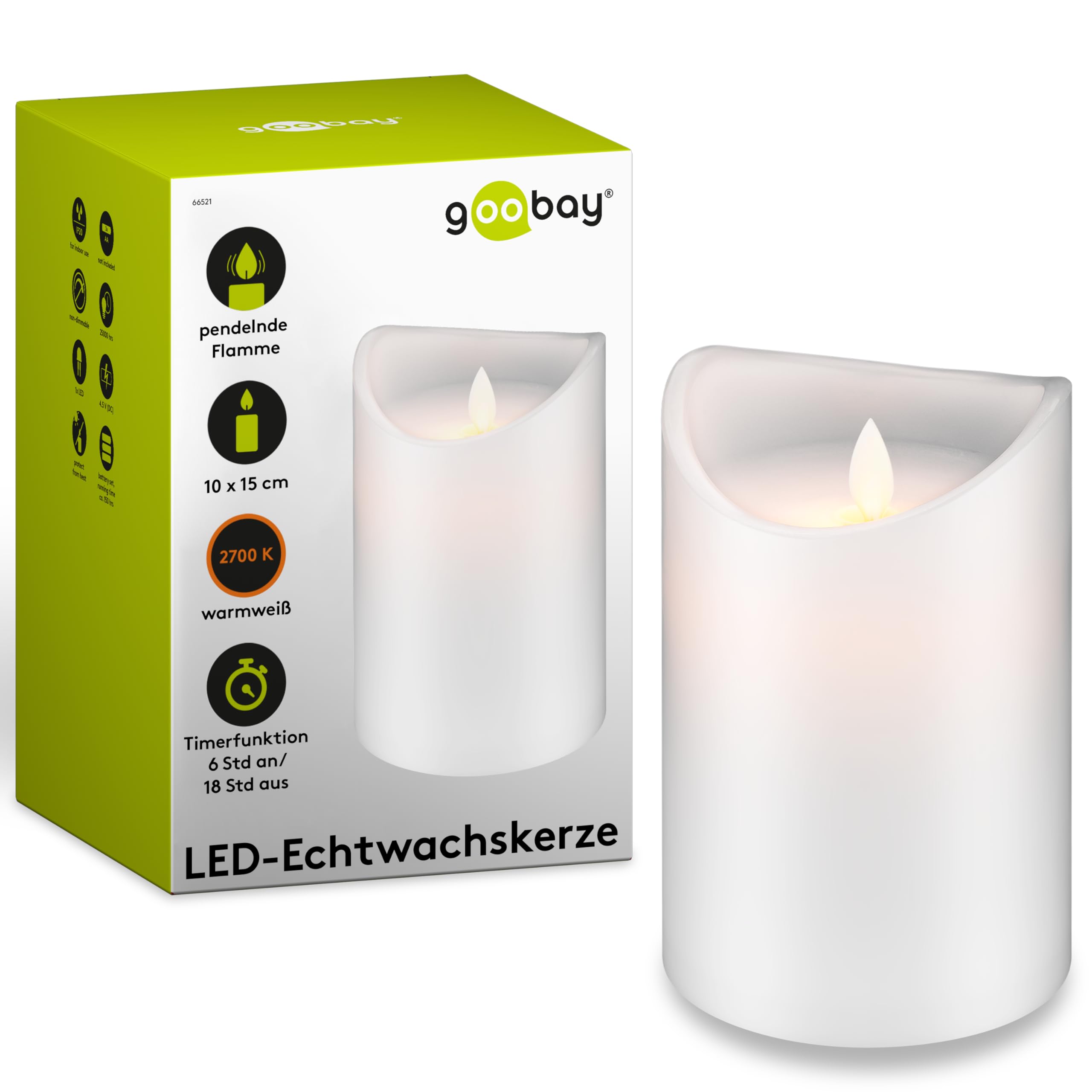 goobay-66521-led-kerze-timer-15-cm-wei-echtwachs image 1