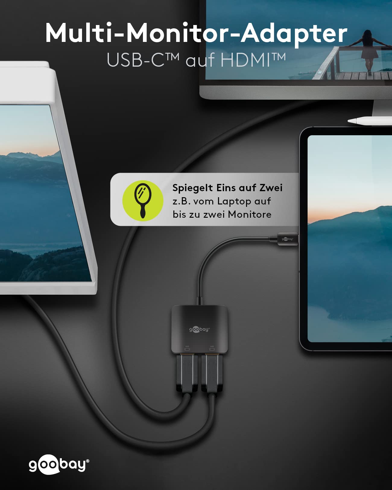 goobay-60173-usb-c-auf-hdmi-adapter-2-port-4k-60hz image 6