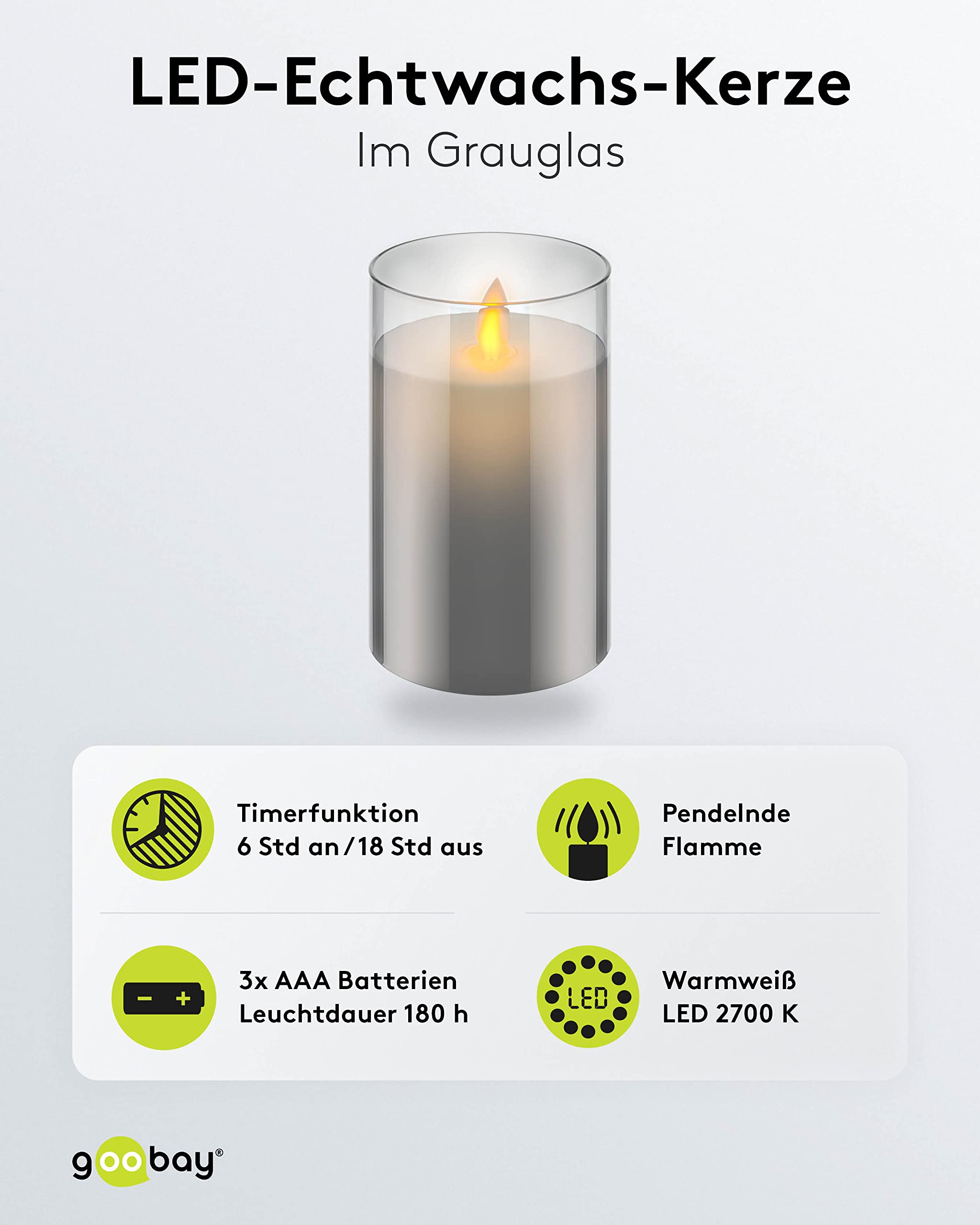 goobay-power-led-echtwachskerze-glas-12-5-cm-grau-mit-timer image 1